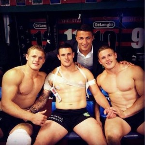 George Burgess (right), Australian rugby player 